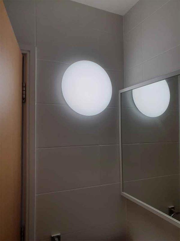 Electrician Bathroom Led Light installed
