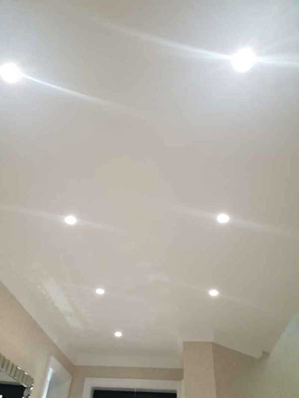 Down Lights to suit a rectangular shaped ceiling expertly installed