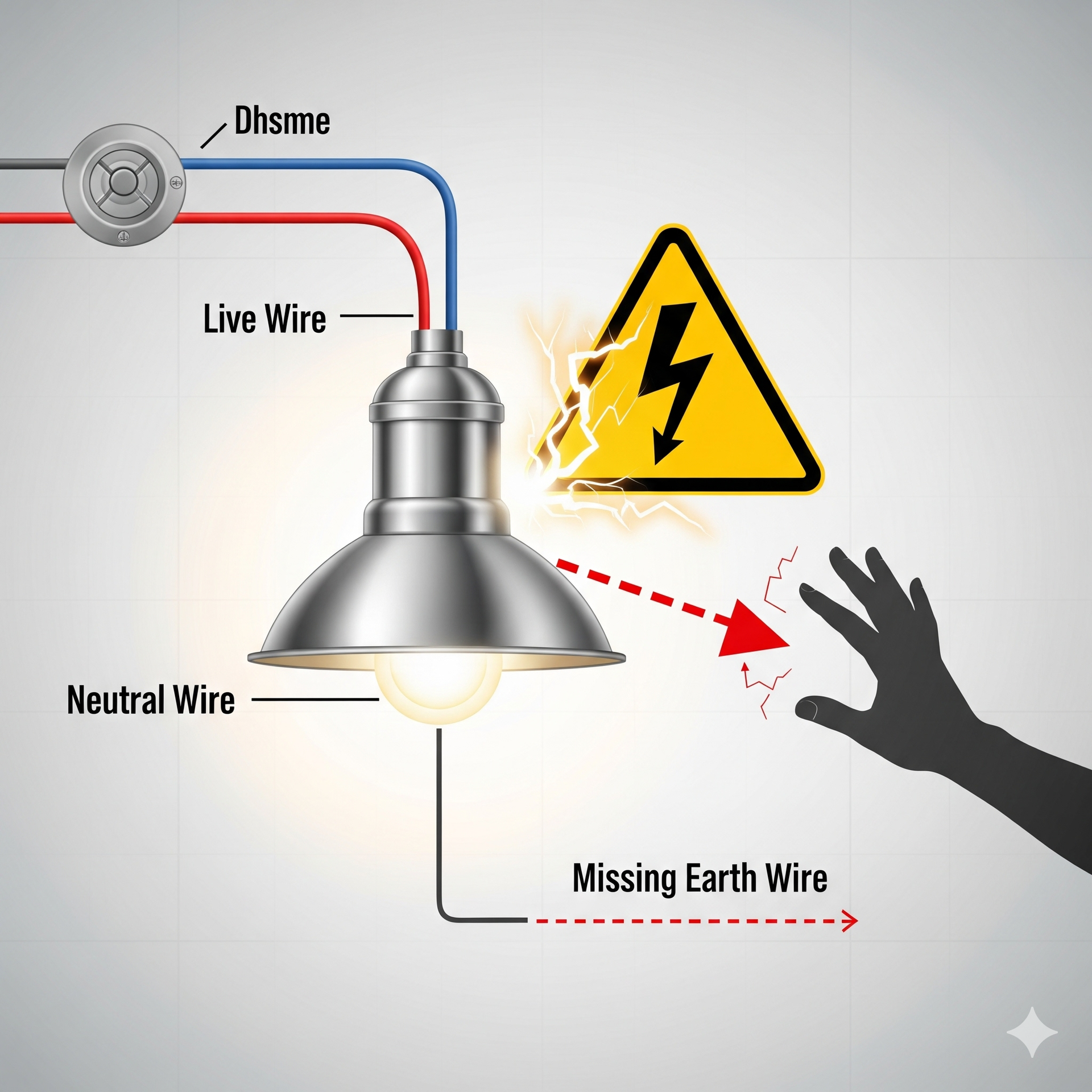 Electrician no earth danger 