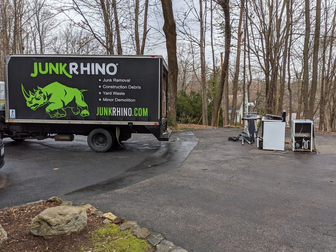 Junk removal truck with a logo 