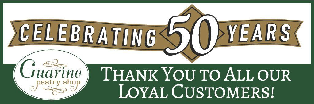 A sign that says celebrating 50 years thank you to all our loyal customers
