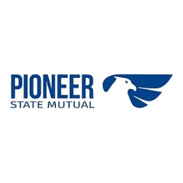 The pioneer state mutual logo has a bird on it.