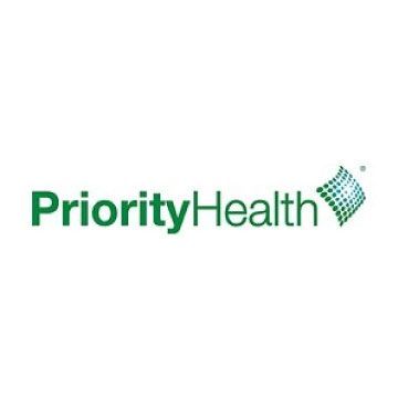 The priority health logo is green and white on a white background.