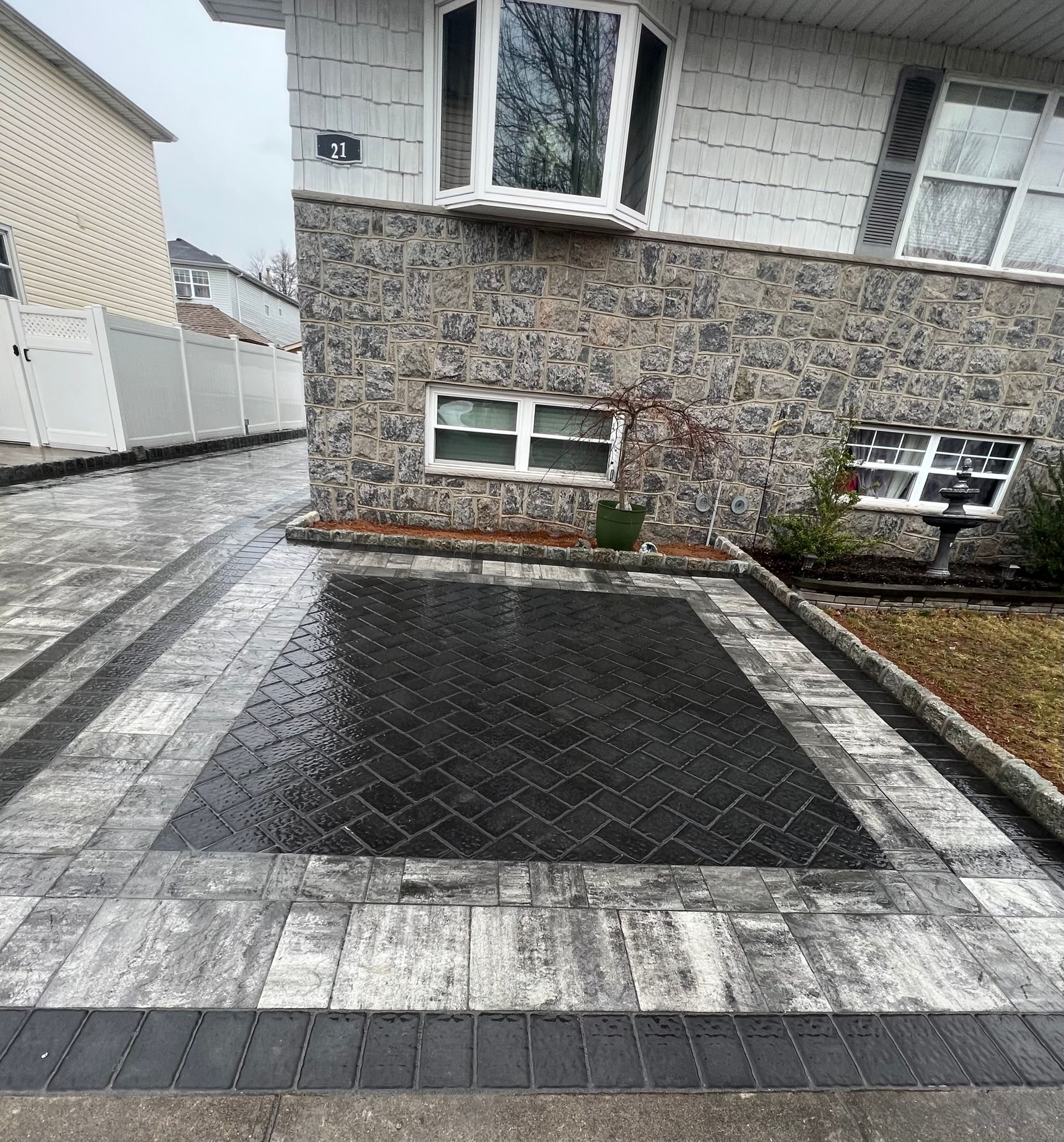 Driveway With Brick Pavers — Staten Island, NY — J. Molfino Masonry