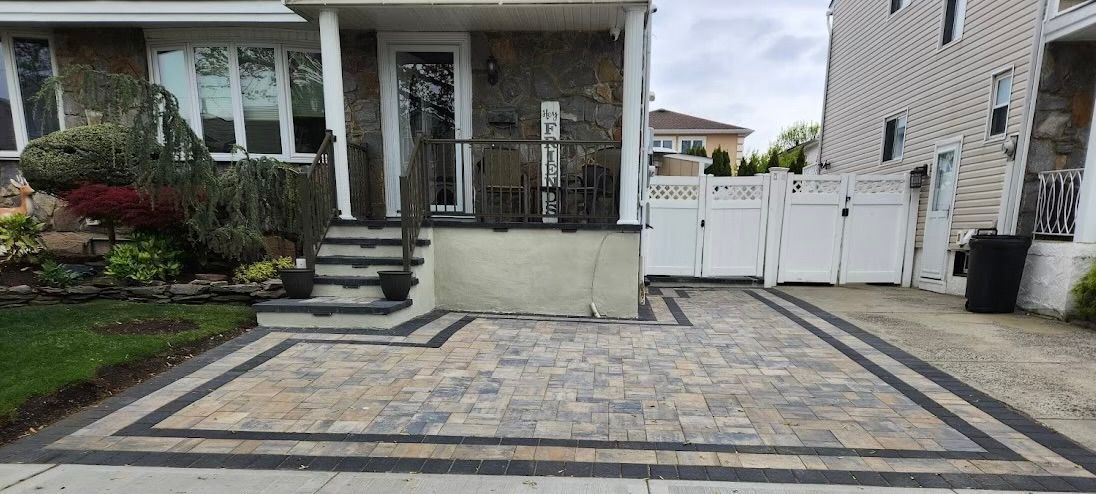 Beautifully Designed Driveway — Staten Island, NY — J. Molfino Masonry