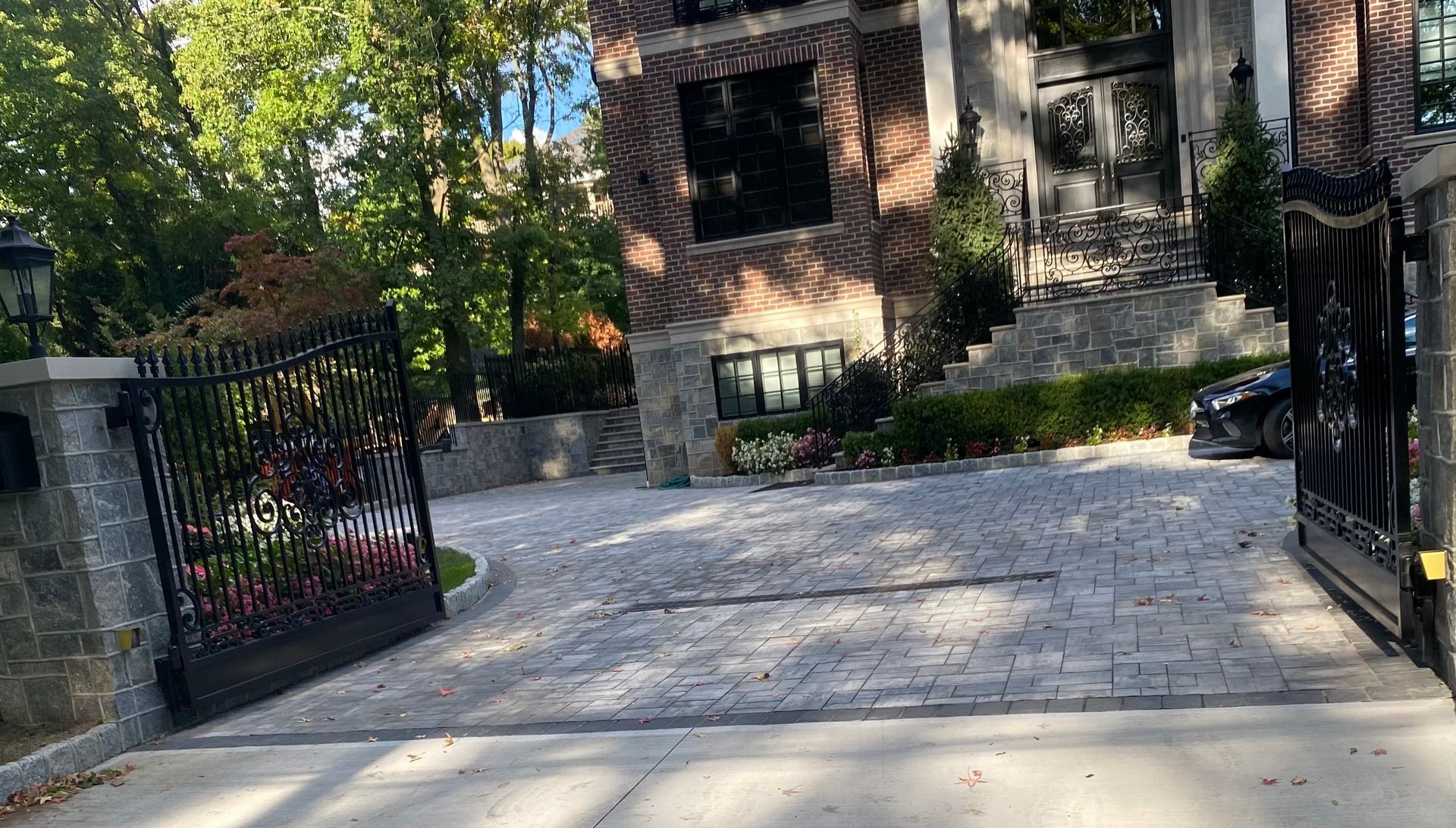 A Gated Driveway — Staten Island, NY — J. Molfino Masonry