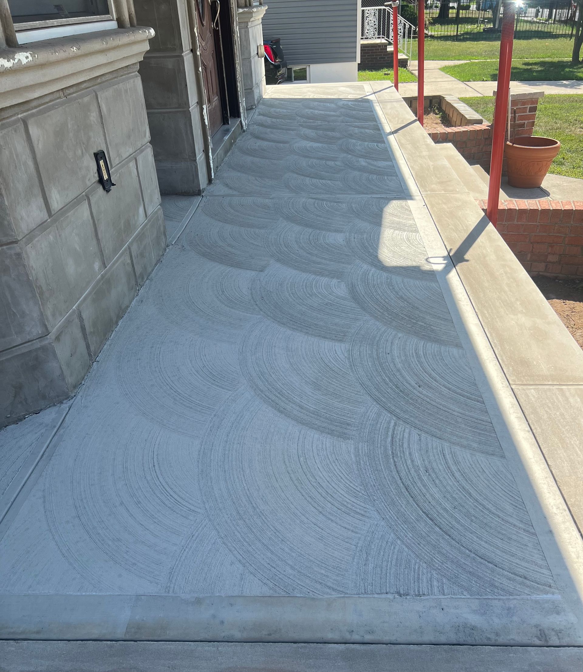 A Concrete Patterned Walkway — Staten Island, NY — J. Molfino Masonry