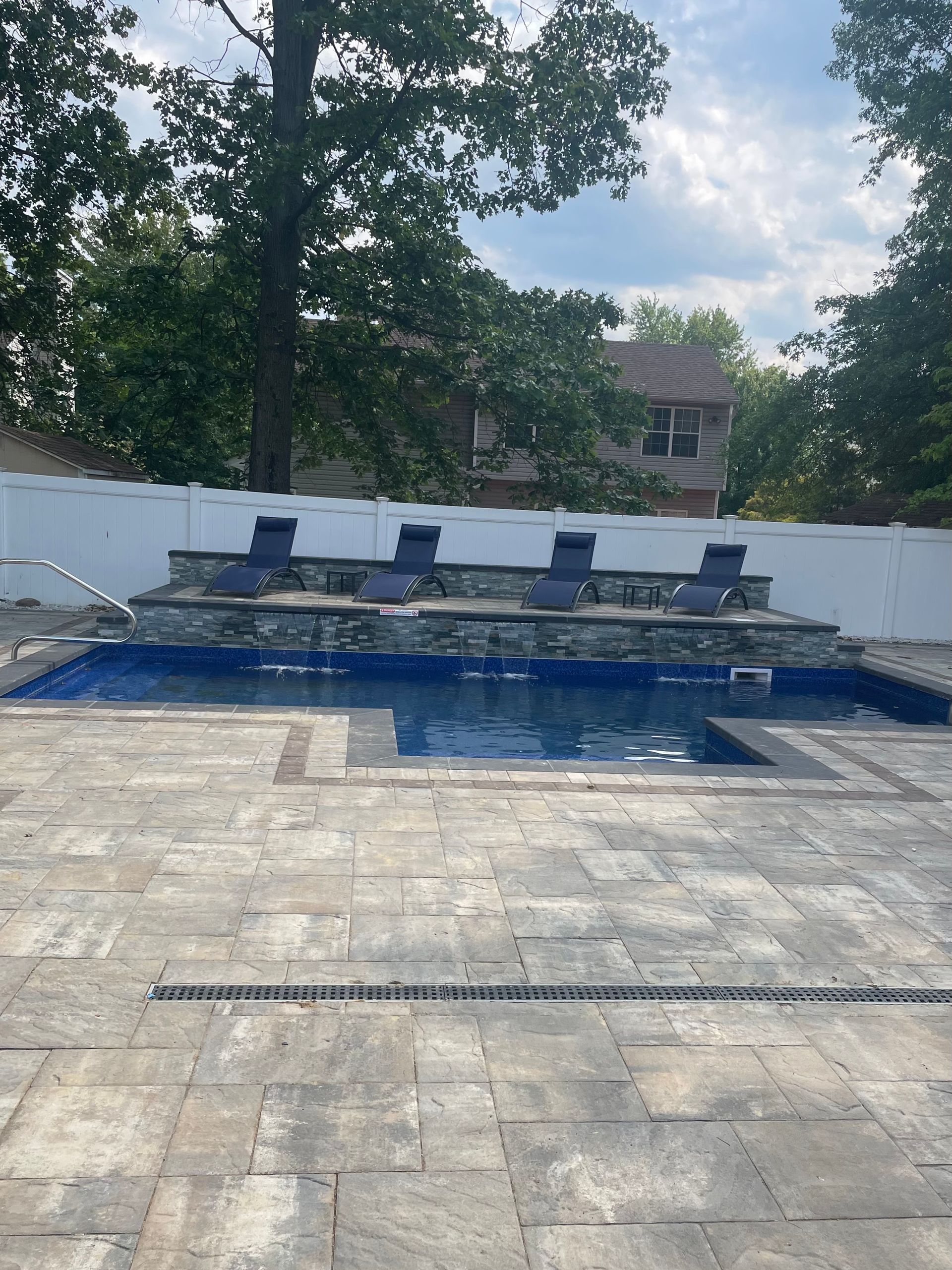 Relaxing Pool Area — Staten Island, NY — J. Molfino Masonry