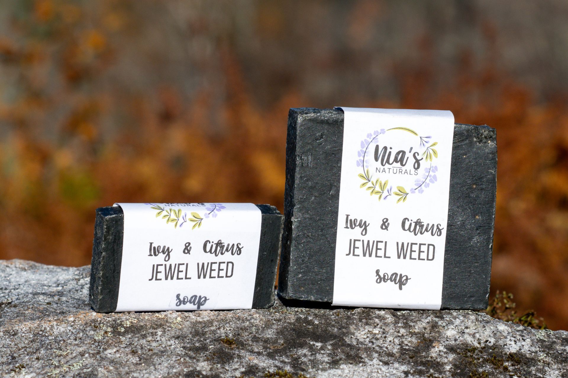 Ivy and Citrus Jewel Weed soap by Vermont soap company Nia's Naturals