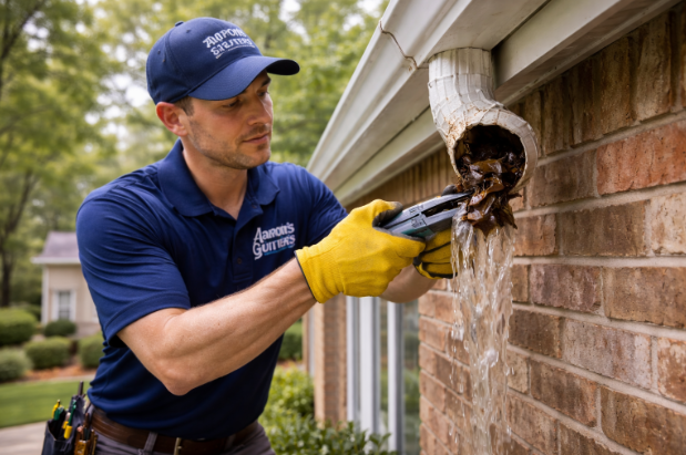 Gutter repair service in Tucker and surrounding areas, GA by Aaron’s Gutters