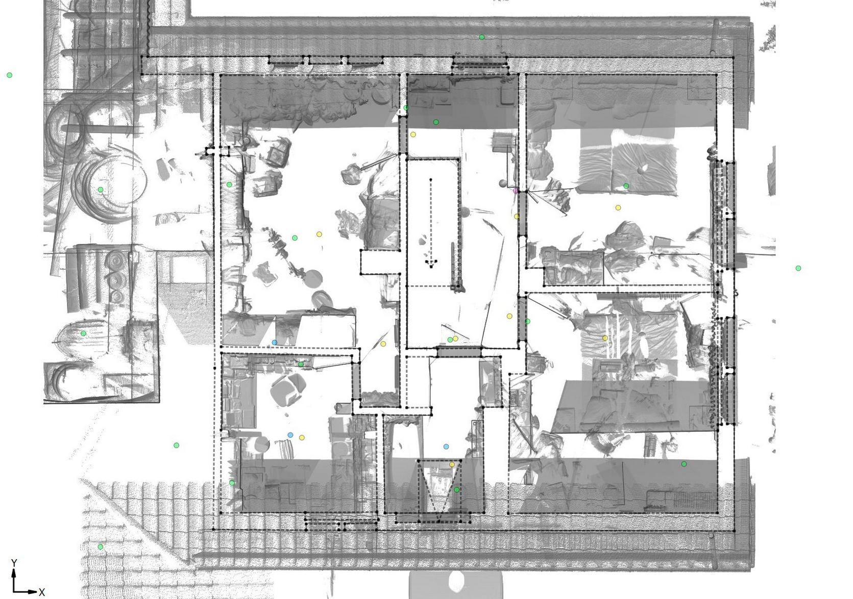 THYEN Digitale Aufmaße | schwarz-weißer Grundriss eines Hauses