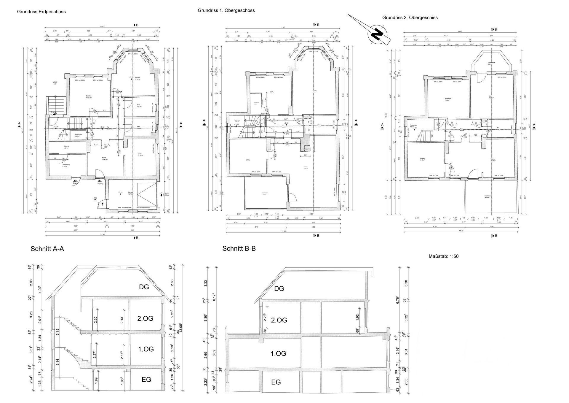 THYEN Digitale Aufmaße | Aufmaß eines Wohnhaus in Oldenburg zur Grundriss- und Schnitterstellung