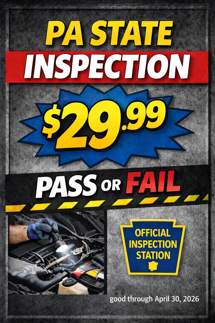 PA State Inspection for $29.99 Flyer | Reliable Automotive Repair