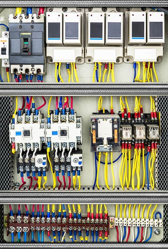 A Close Up of a Electrical Control Panel With a Lot of Wires — Cool Heat Air Conditioning in Kiama, NSW