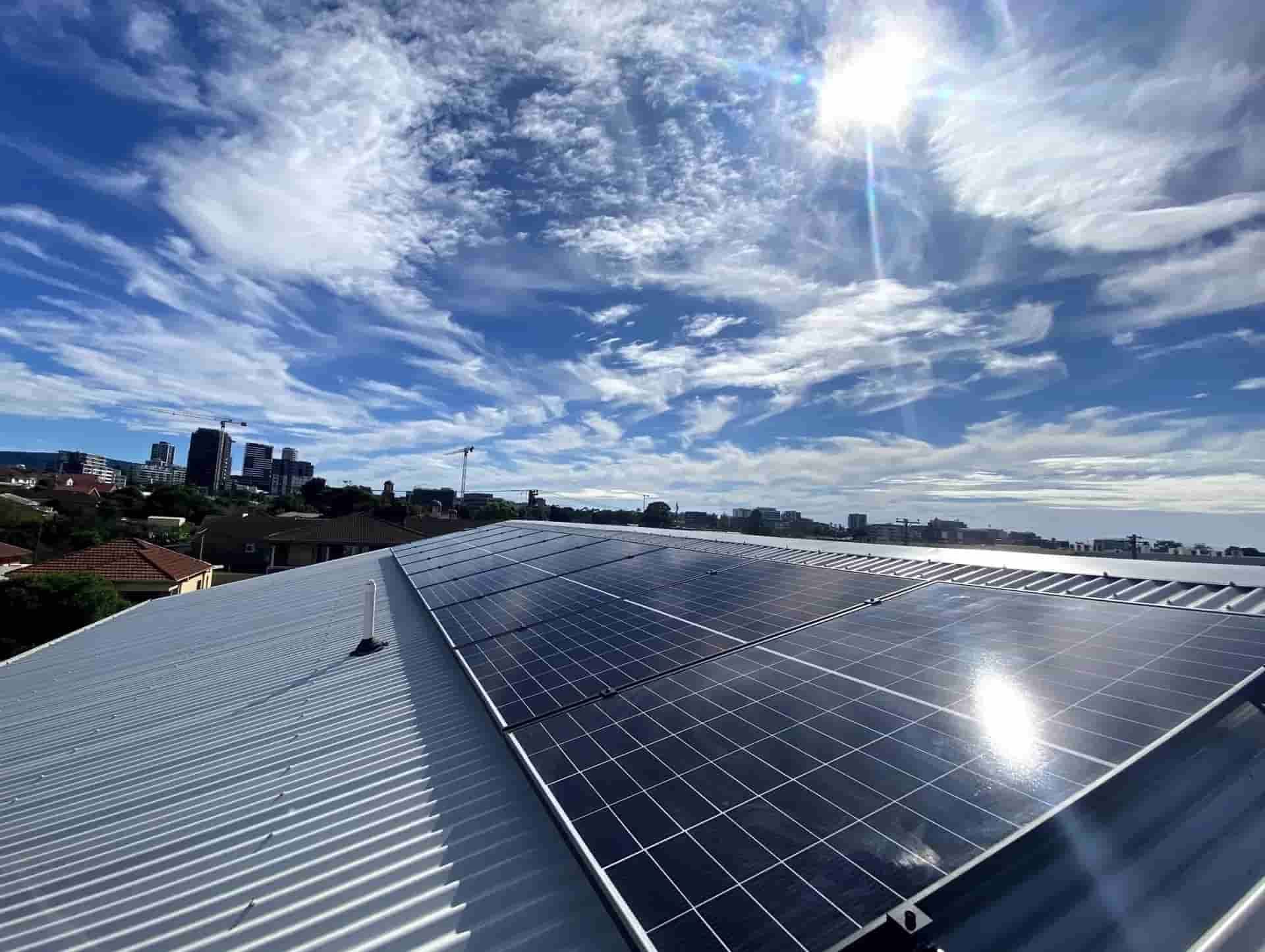 A Roof With a Lot of Solar Panels on It — Cool Heat Air Conditioning in Southern Highlands, NSW