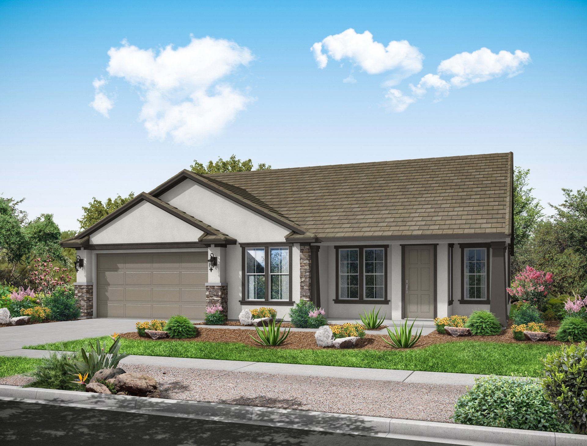 Elevation C Plan 2 | SCM Homes | Modesto, CA