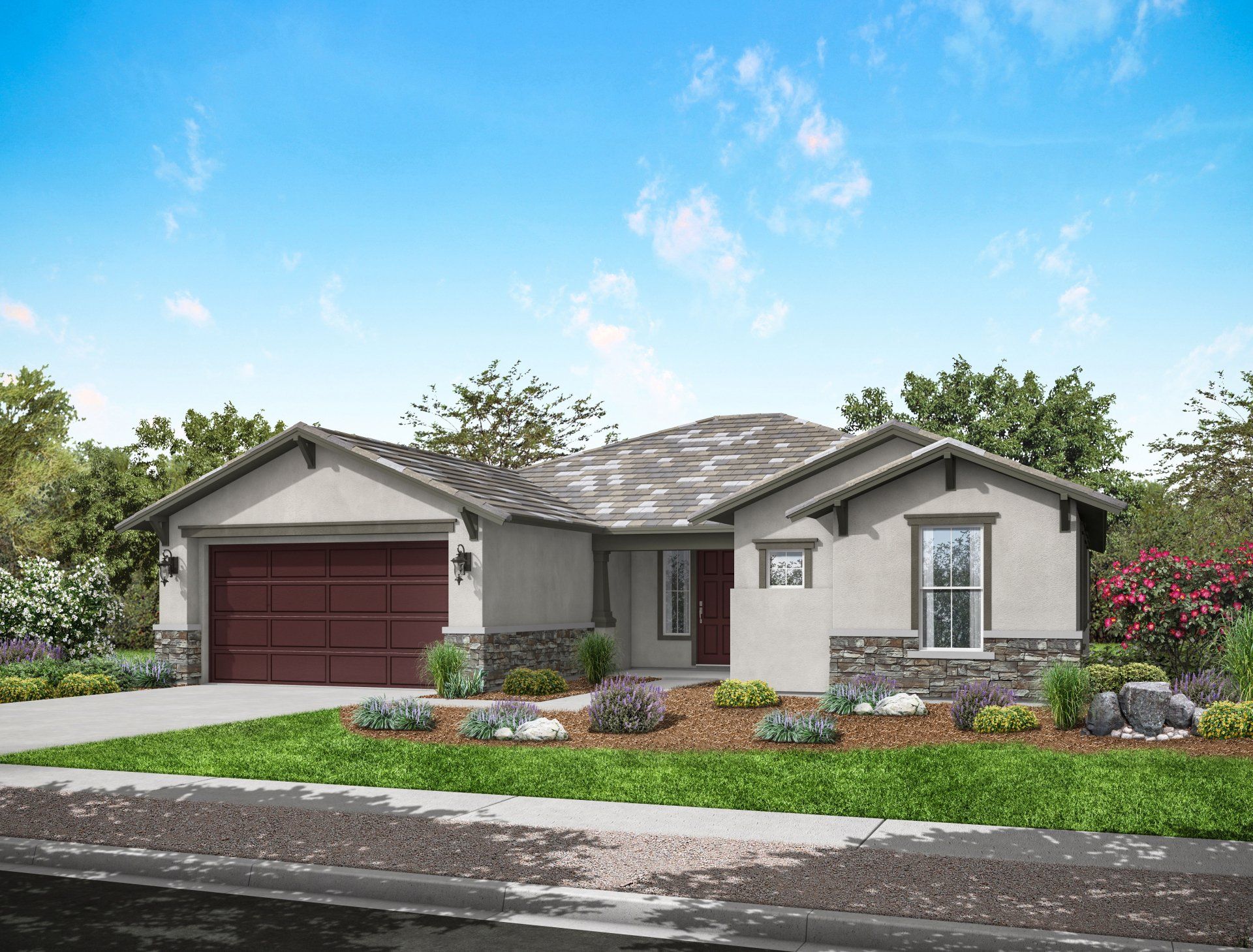 Elevation A Plan 3 | SCM Homes | Modesto, CA