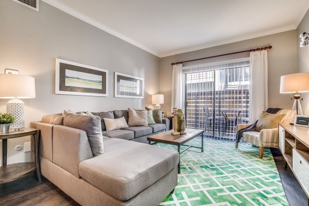 Living room at The Quinn at Westchase in Houston, TX.