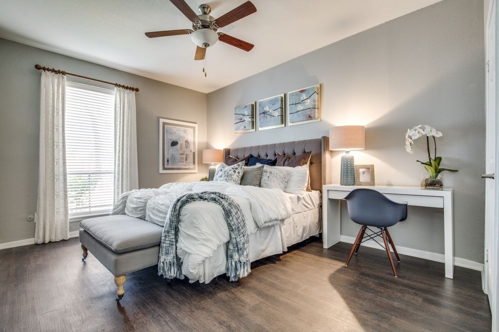 Bedroom at The Quinn at Westchase in Houston, TX.