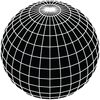 A green globe with a white grid around it