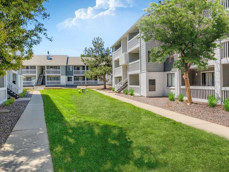 Exterior view of Preserve at City Center apartment community.