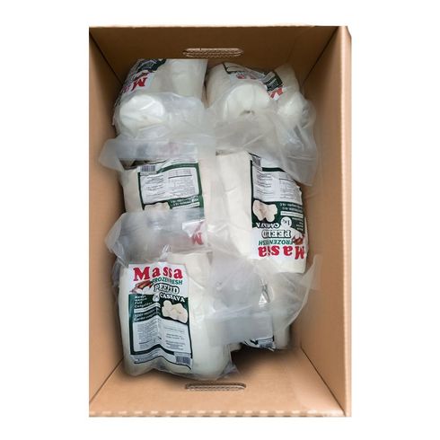A box filled with a lot of white plastic bags.