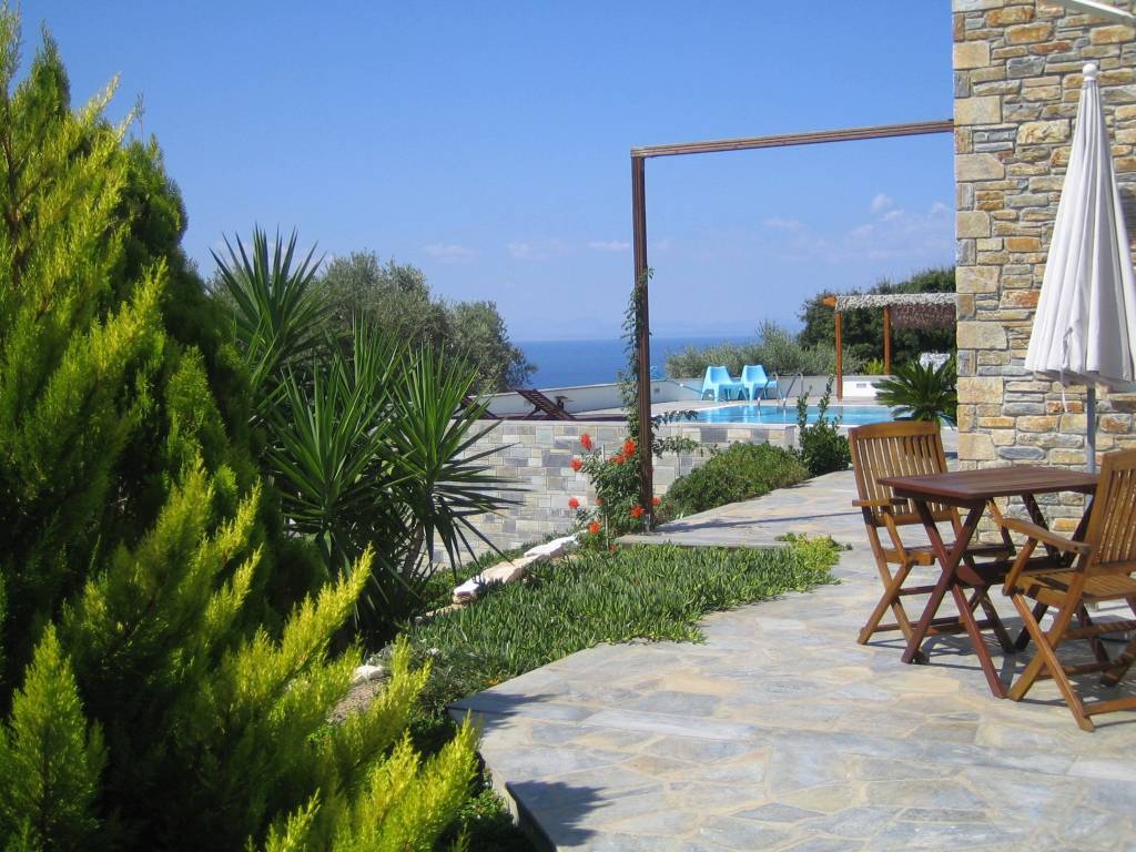 View of swimming pool from the east terrace