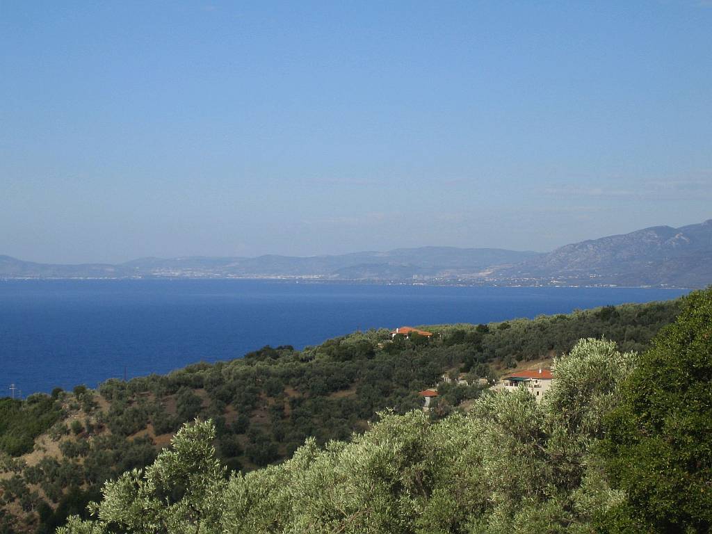 View towards the City of Volos from villa