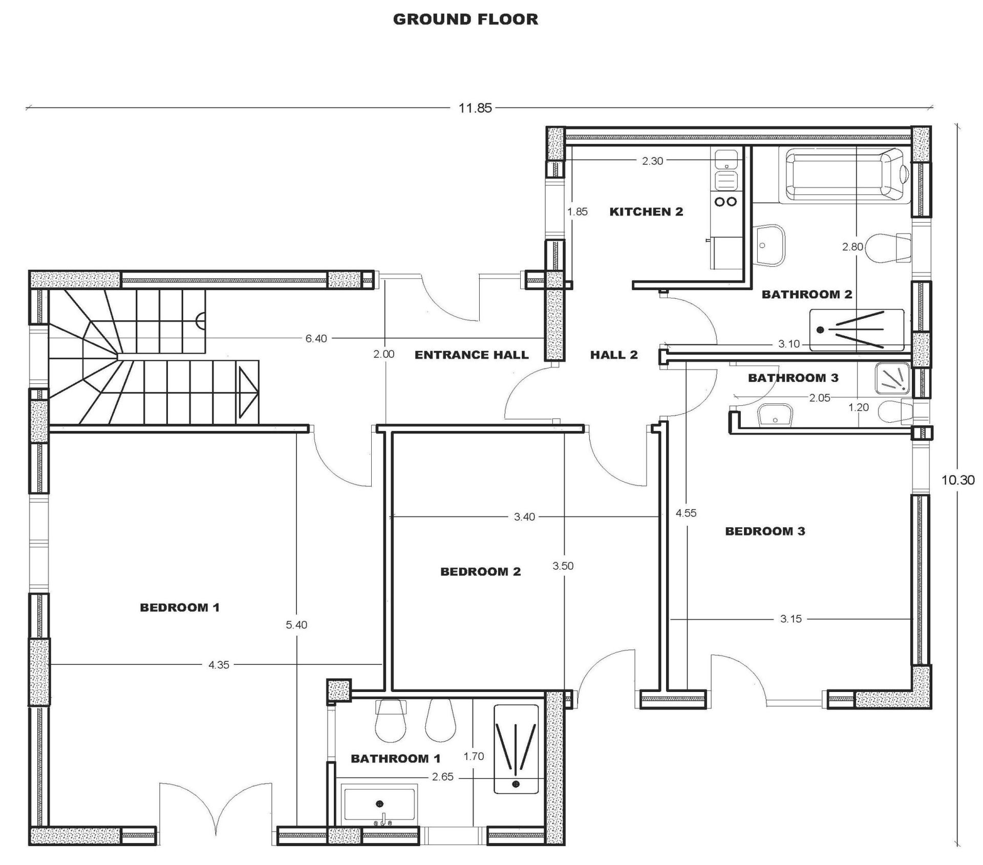 Villa floor plan - ground floor