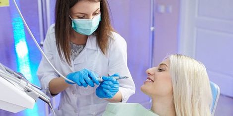 Treatment of the patient girl in the dental clinic — Preventive Annapolis Towne Centre Dental Care in Annapolis, US