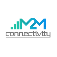 Een logo voor een bedrijf genaamd m2m connectiviteit