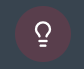 White lightbulb icon inside a dark maroon circle on a dark background