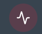 White heartbeat line icon inside a dark maroon circle on a gray square background
