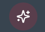 White sparkle icon with a plus sign inside a dark maroon circle.
