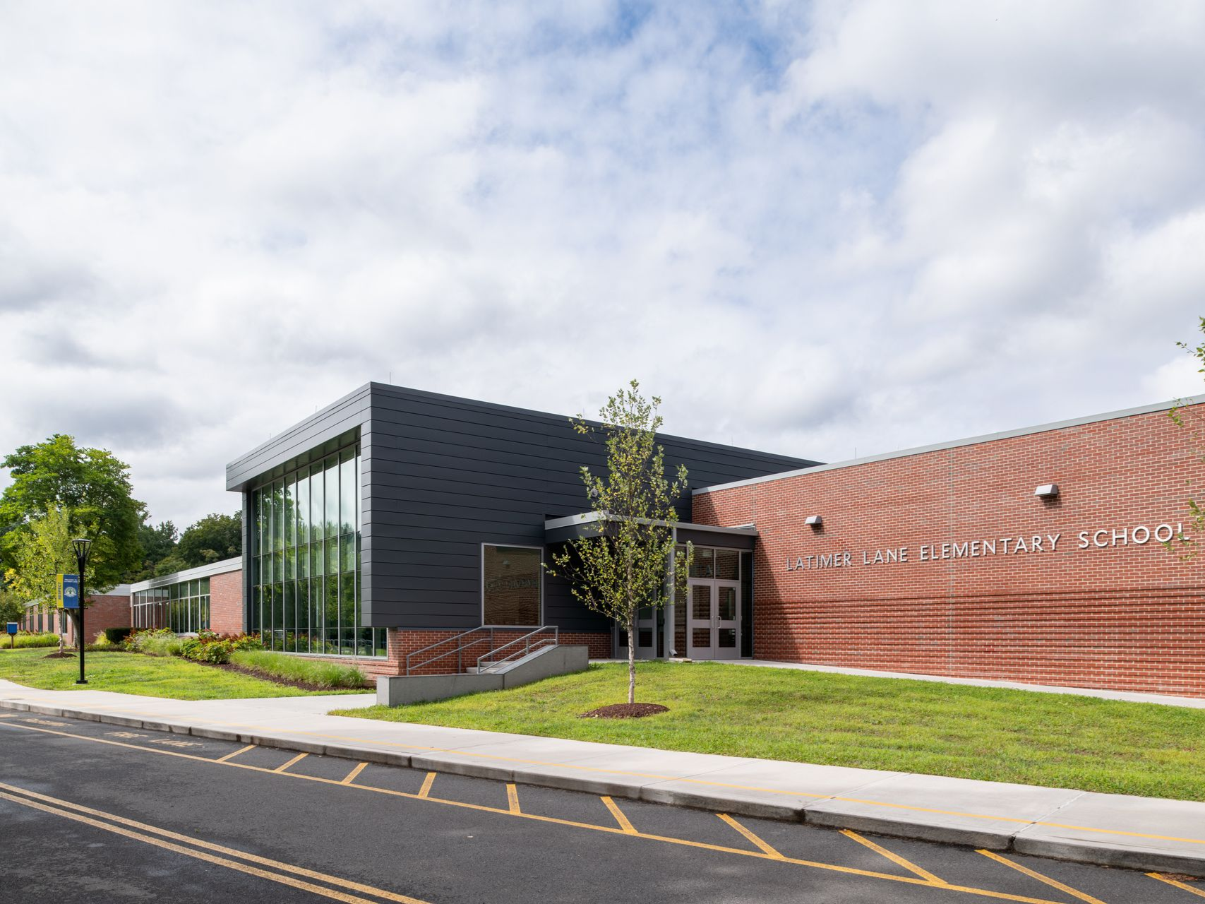 An artist 's impression of a new school building.