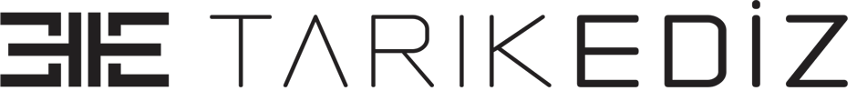 A black and white image of the word tarikediz