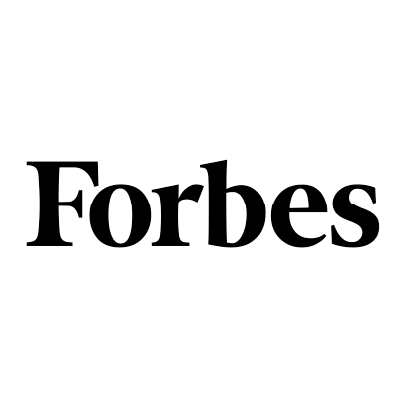 The forbes logo is black and white on a white background.