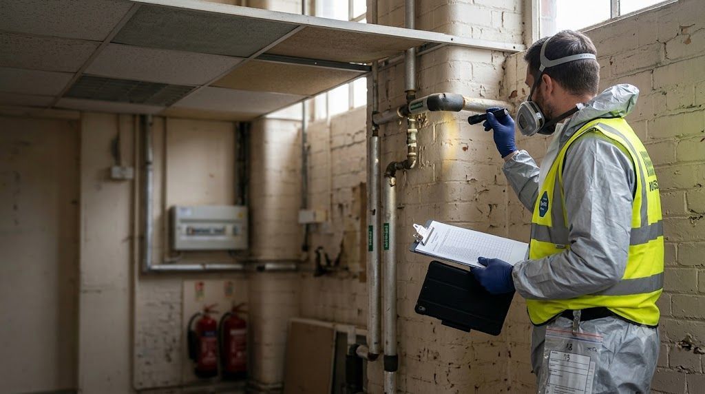 Independent asbestos survey inspection in a Yorkshire commercial property