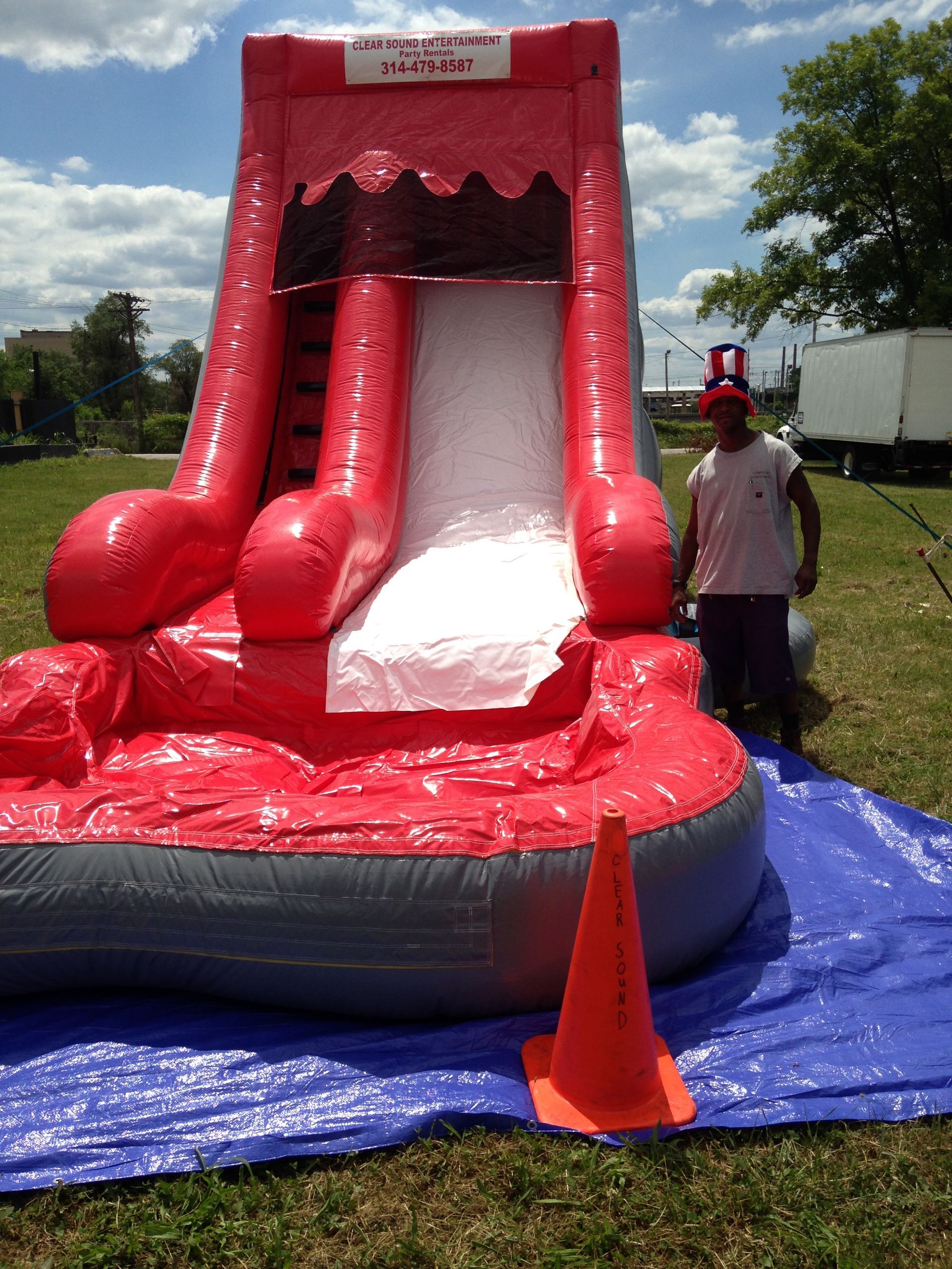 Volcano inflatable slide rental wet or dry