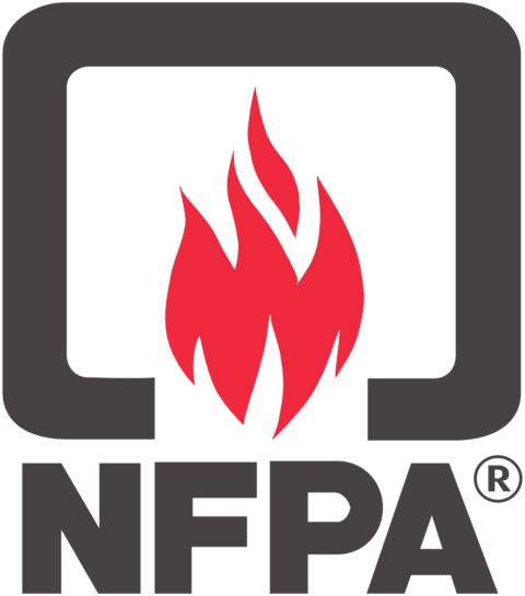 A logo for the national fire protection association