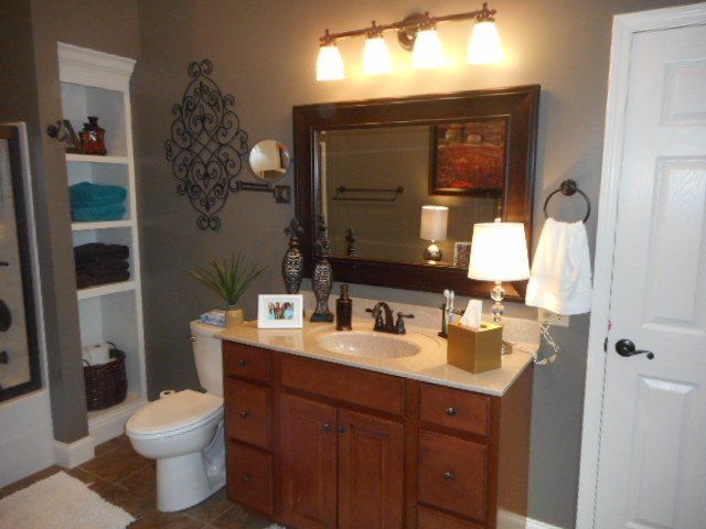 new bathroom vanity installation and mirror