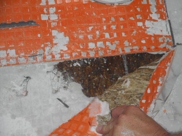 sub floor with water damage