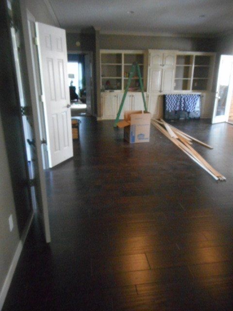 new hardwood floor installation and painting
