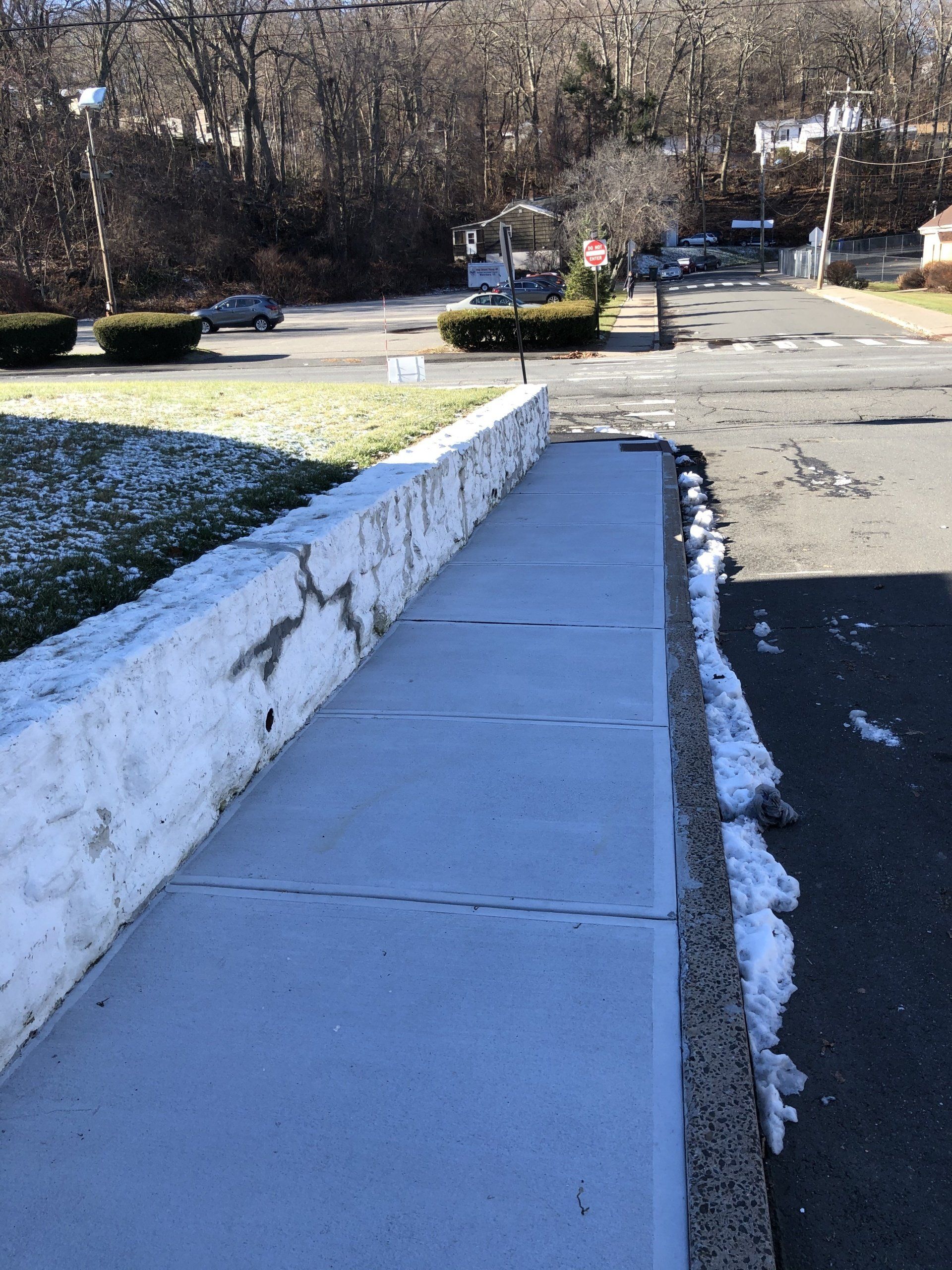 recent white retaining wall work in new haven ct
