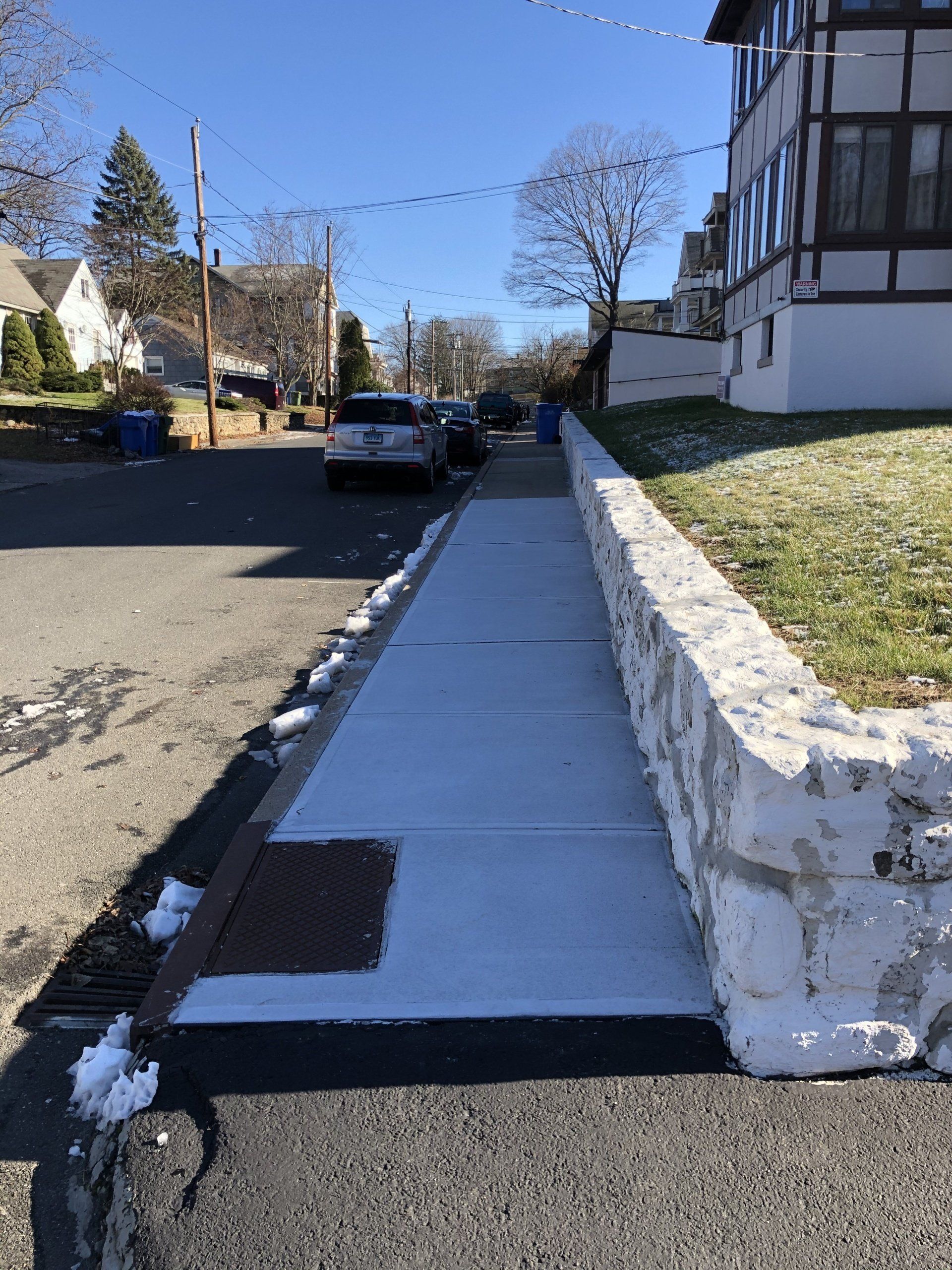 recent retaining wall work in new haven ct