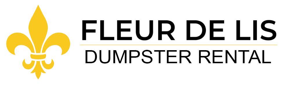 Fleur De Lis Dumpster rental logo 