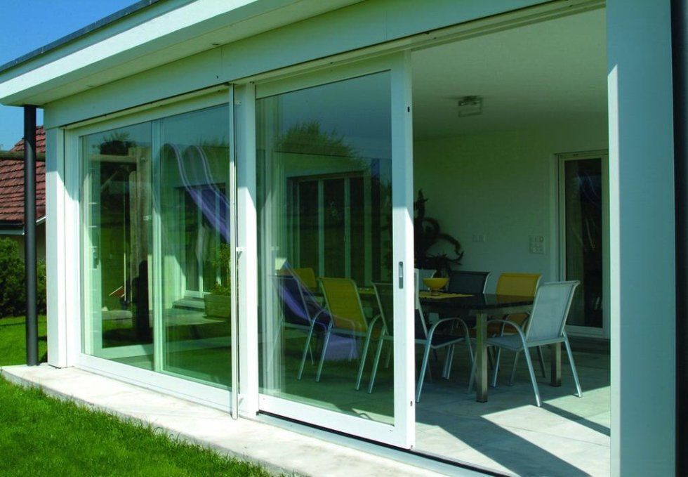 Vetrata scorrevole e sala da pranzo