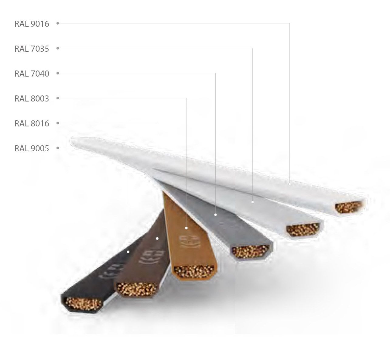 Un mazzo di bastoncini è accatastato uno sopra l'altro su una superficie bianca.