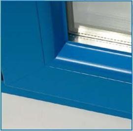 Dettaglio verniciatura blu