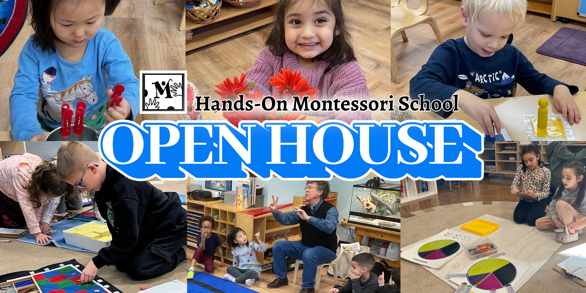 Toddlers working in a Montessori classroom